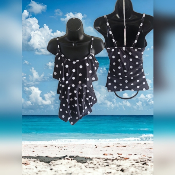 Summermae Women's Ruffle Tankini Swim Top - Picture 2 of 15